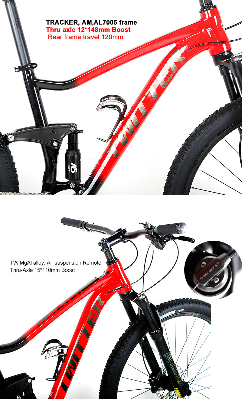29er Hydraulic Disc Brake Aluminum Alloy Full Suspension Mountain Bicycle