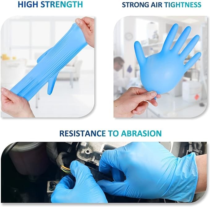Nitrile Gloves, 4mil-100 Count, Gloves Disposable Latex Free, Disposable Gloves For Household, Food Safe