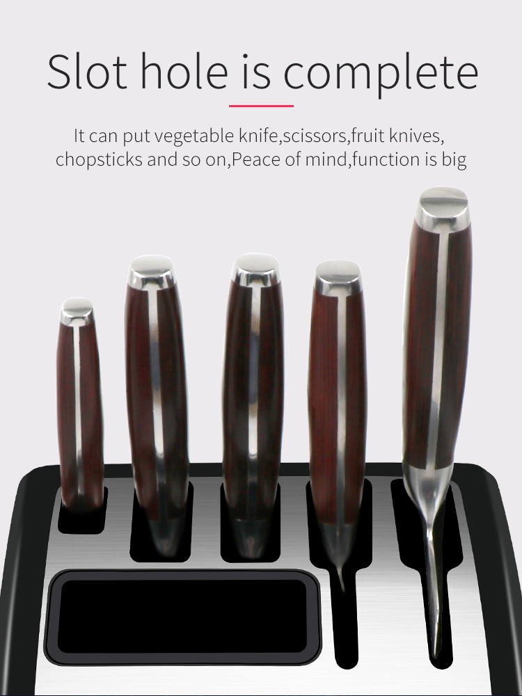 Modern Knife Storage Block with Bristles Perfect for Home Restaurant/ Bamsira_BSCI,FSC