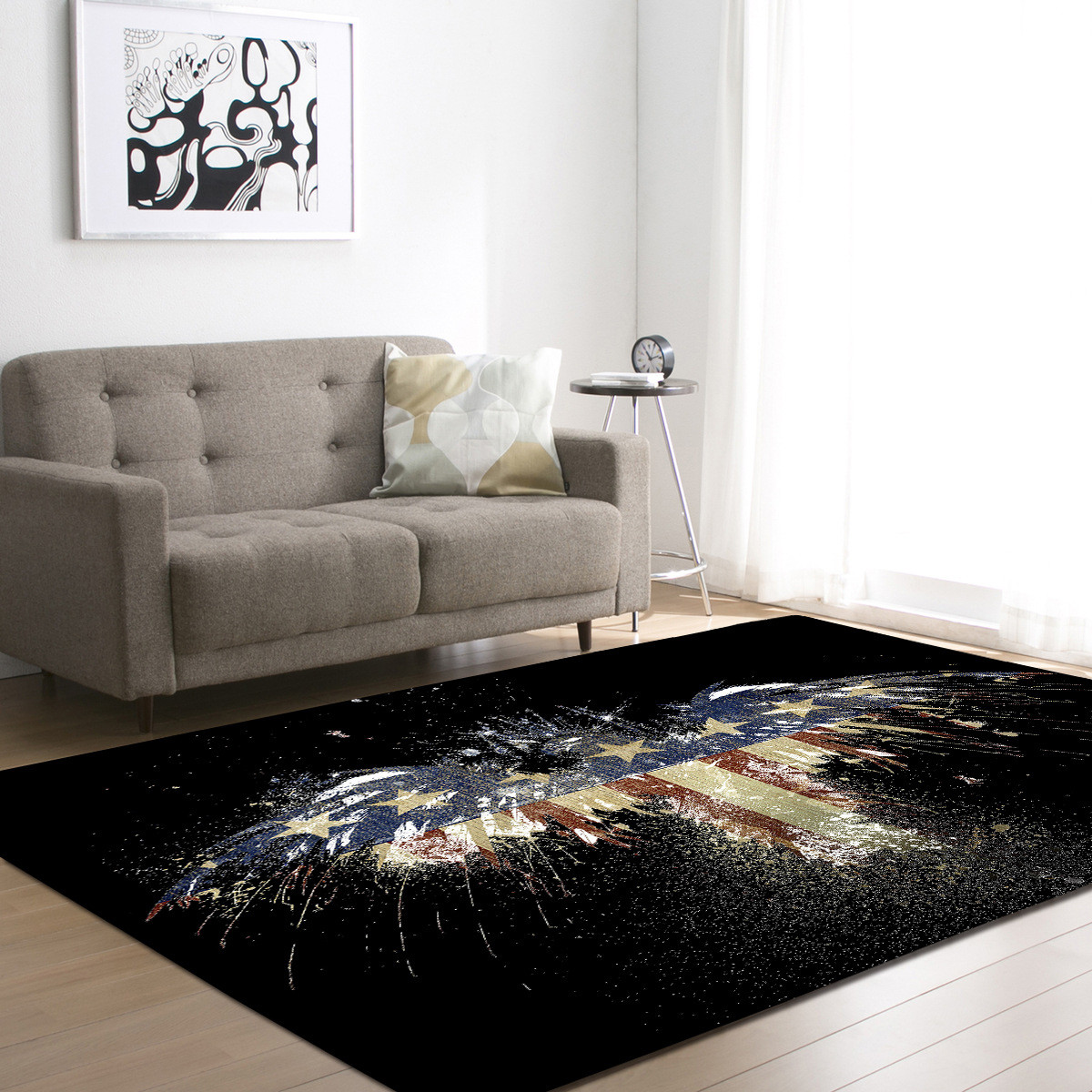 3D living room carpet, bedroom, dining room floor mat, door mat, pattern size customizable