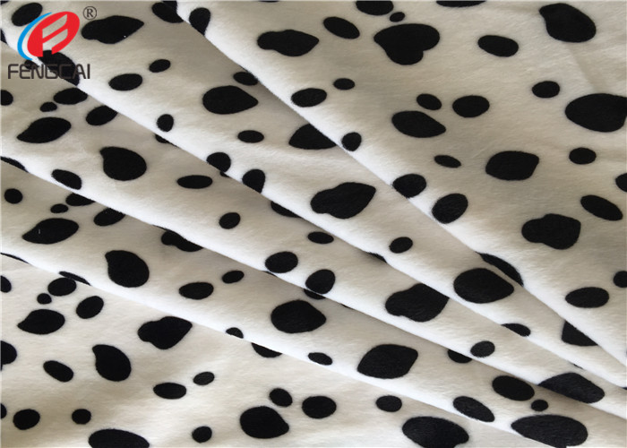 Animal Printed Warp Knitting Polyester Velvet Fabric Brushed Velboa Fabric