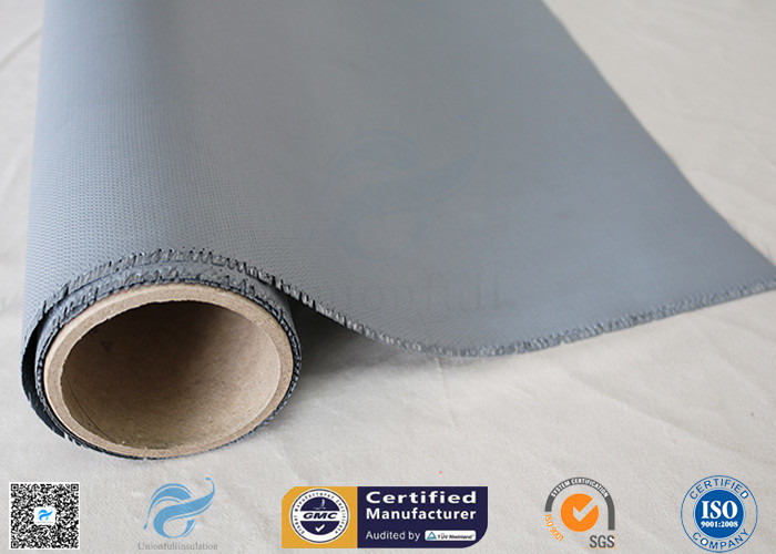 3732 E - Glass 1.2m Width Heat Resistant 0.45mm Gray Silicone Coated Fiberglass Fabric