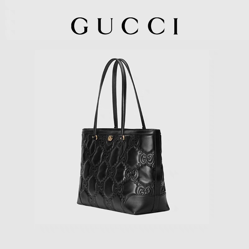 Matelassé Chevron GG Branded Shoulder Bag Quilted Leather Tote Bag