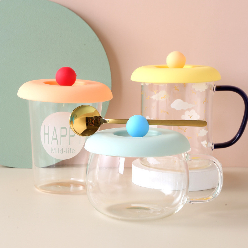 Silicone Cup Lids Silicone Coffee Mug Lids Reusable Coffee Tea Water Cup Lids Anti-dust Airtight Mug Covers Mug Covers
