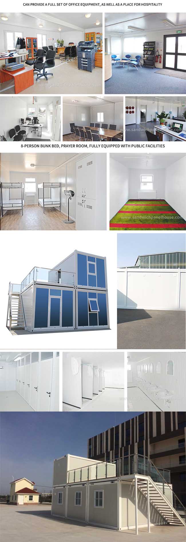 Modern Type Portable Container Office With Accommodation Fast Build Modular Design