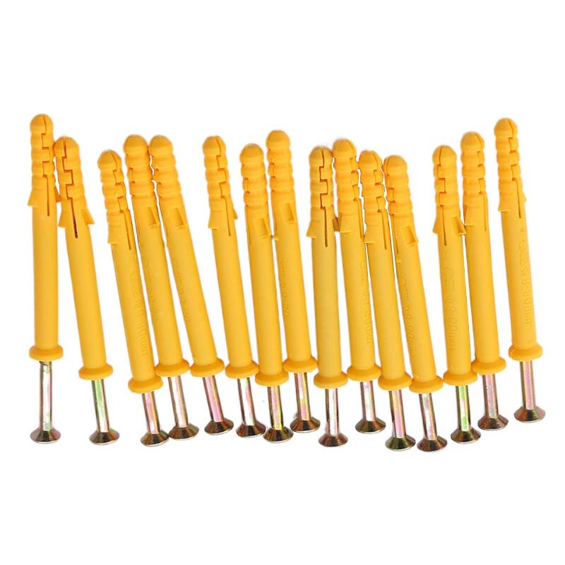 Yellow Blue Fish Like Plastic Expansion Anchor Drywall Screw Plugs Common Standard