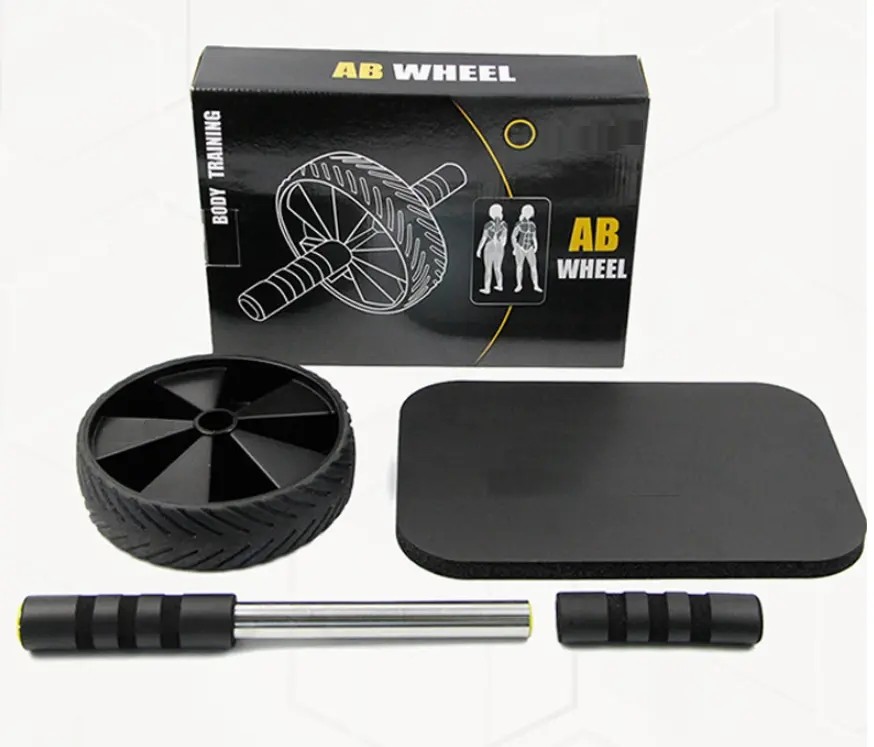 Custom Unisex Exercise Equipment Ab Roller Wheel For Home Gym With Non-Slip Handles