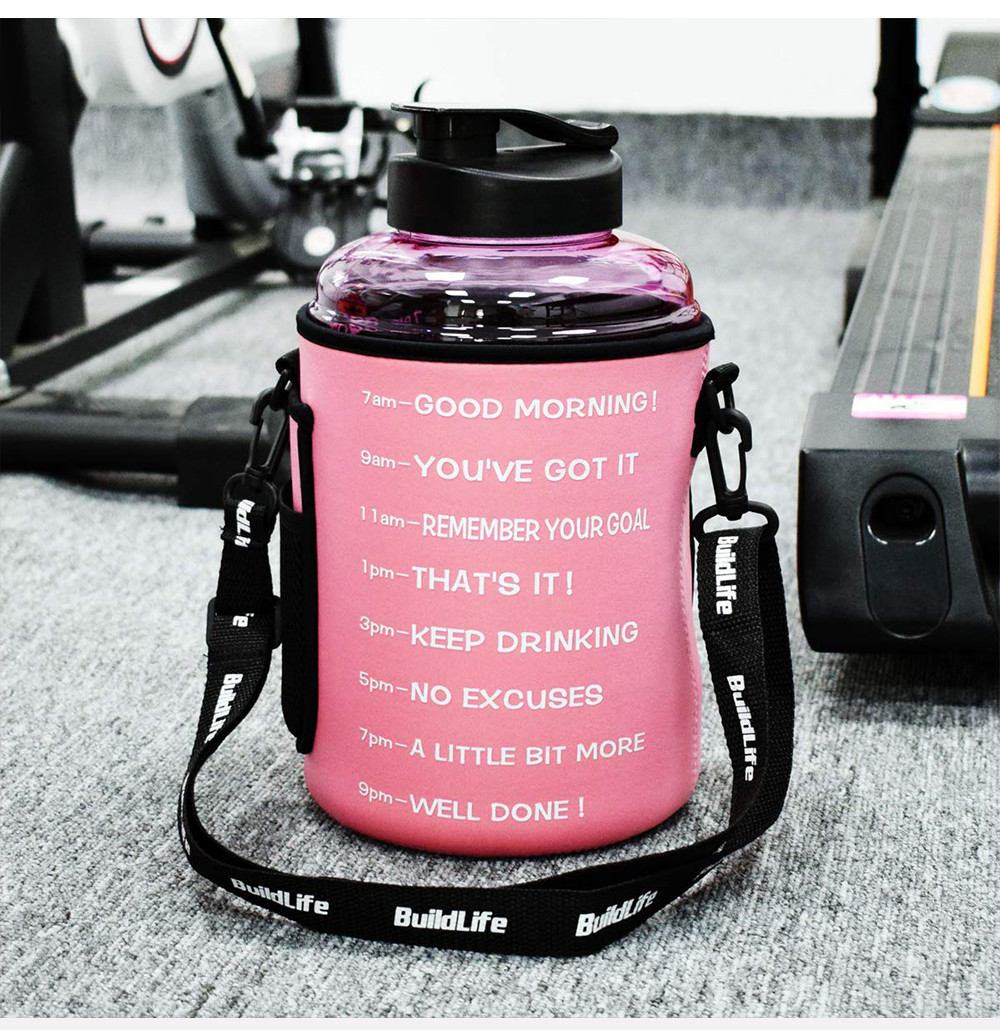 Adjustable Shoulder Strap Neoprene Bottle Sleeve For Hiking