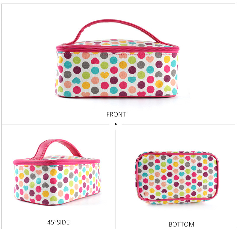 Zipper Canvas Cosmetic Bag Set