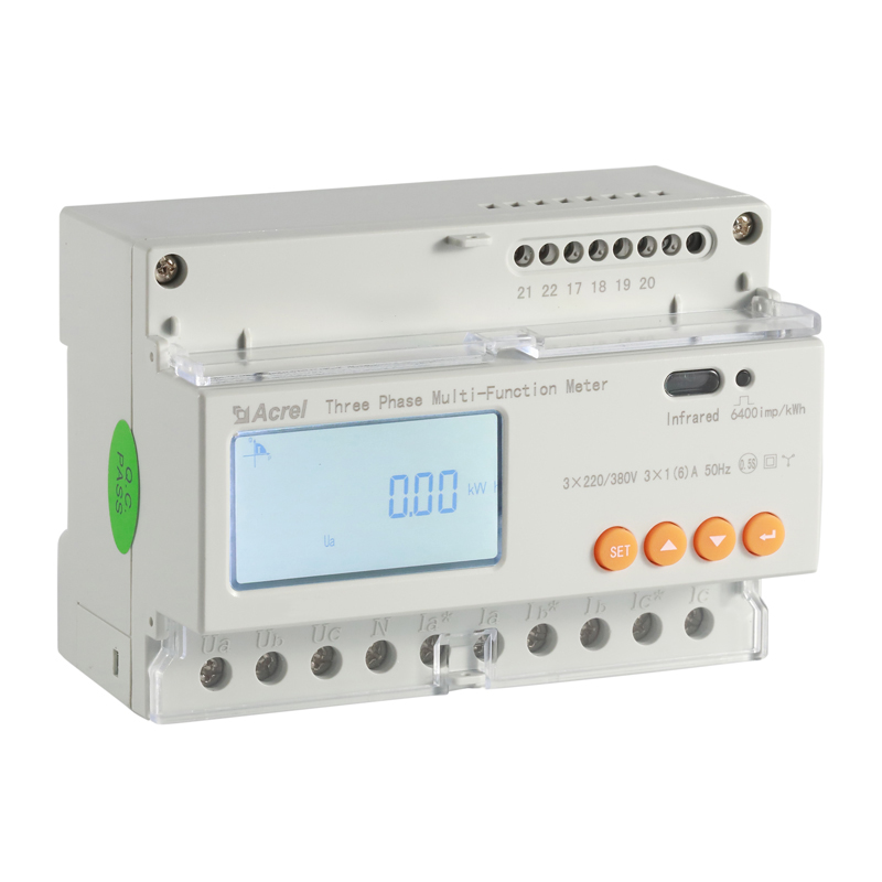 CE Approved Three Phase Electronic Energy Meter RS485 Modbus For EV Charging
