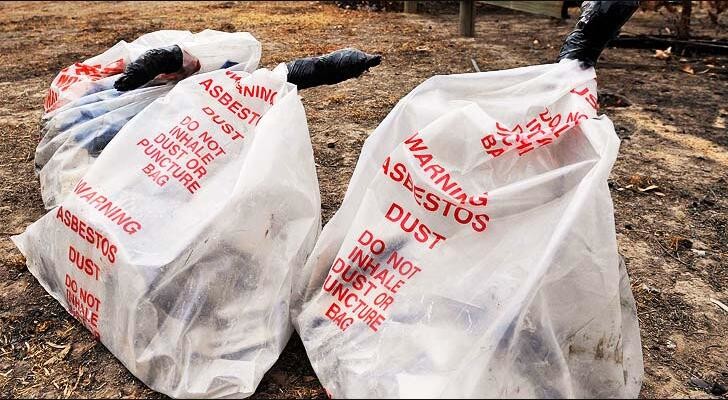 PE packing bag for Asbestos fibers, large size thicker LDPE asbestos remove bags, Large Asbestos Waste Removal Bags, pac