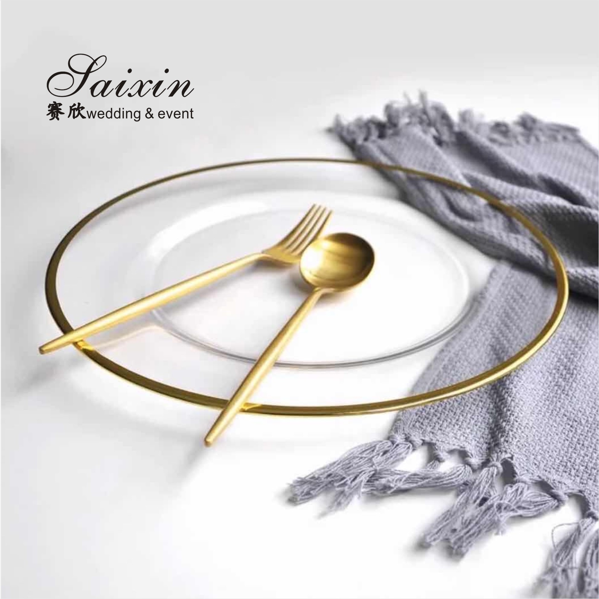 Gold Sparkle Pearl Napkin And Ring Set Diamond For Wedding Dinner Table