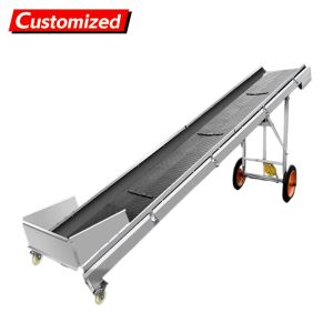 oem Mobile Folding Industrial Inclined Belt Conveyor for Loading and Unloading