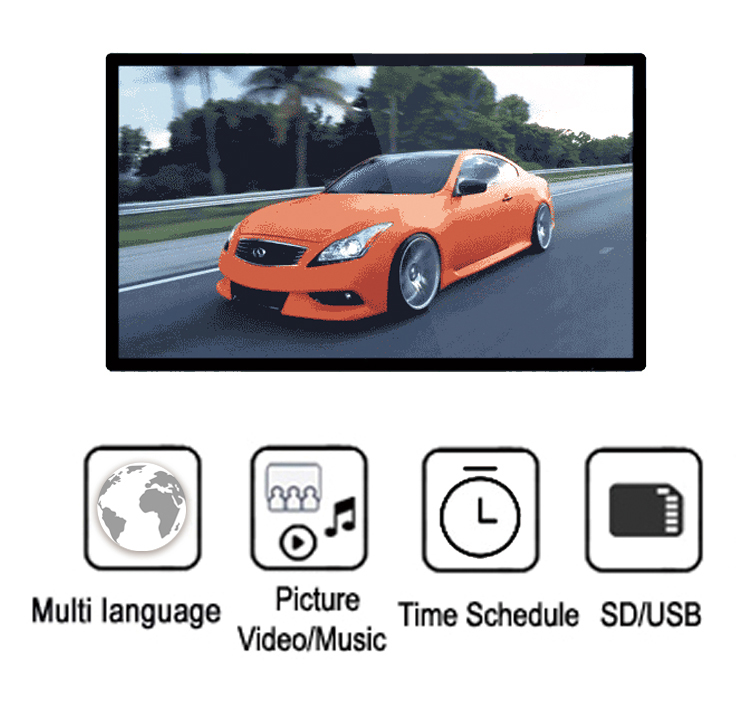 Manufacturer 50 inch wall mount multimedia digital signage kiosk outdoor advertisement display tv