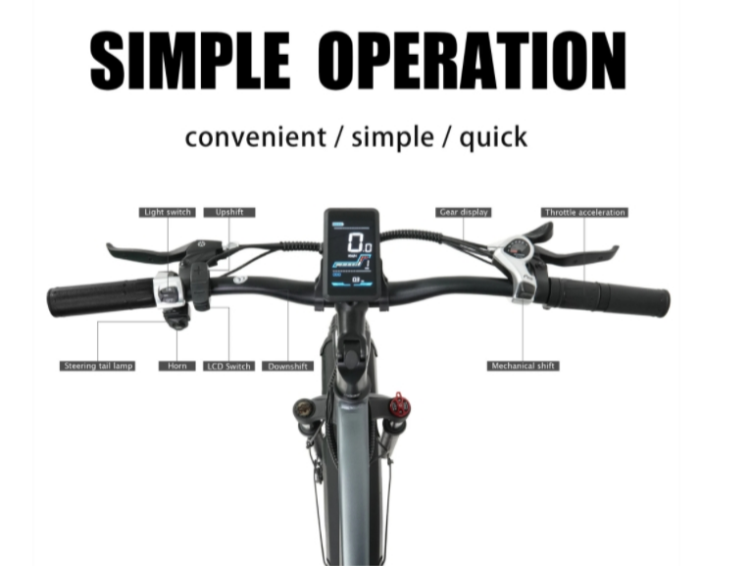 48V 17Ah 7 Speed Electric Fat Tire Bike 750W 26 Inch Electric Mountain Bike For Adults