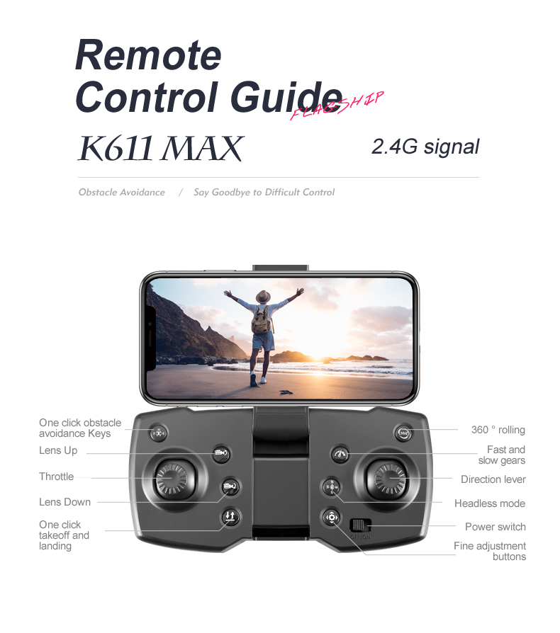 Max Gesture Video 2.4G Wifi FPV Drone 4K Camera 150m Phone Control Beginner-friendly HD Aerial UAV Foldable Motor Plastic