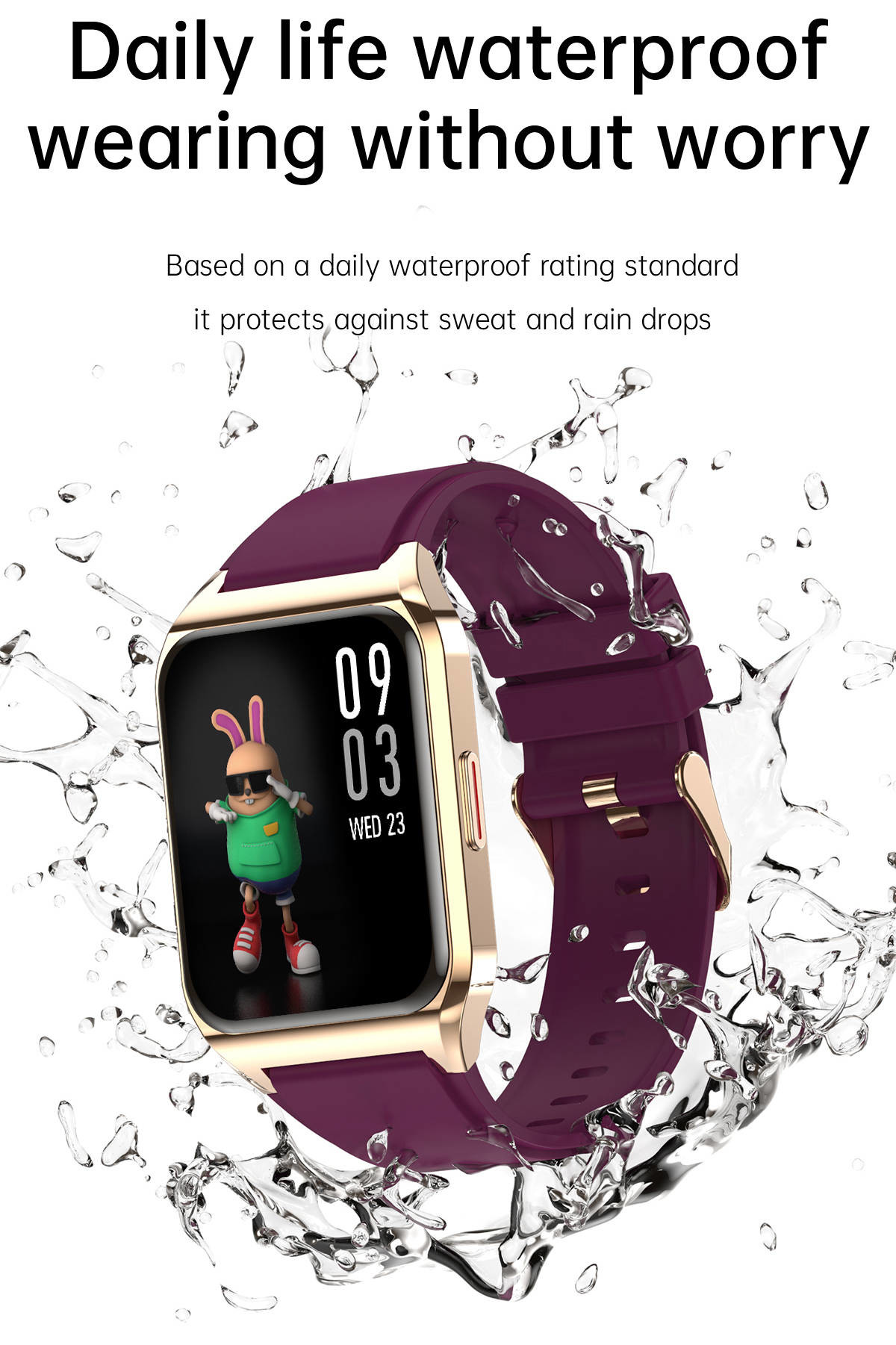 Multi Sport Modes Fitbit Smartwatch 1.69 Inch Blood Oxygen Monitoring For Health
