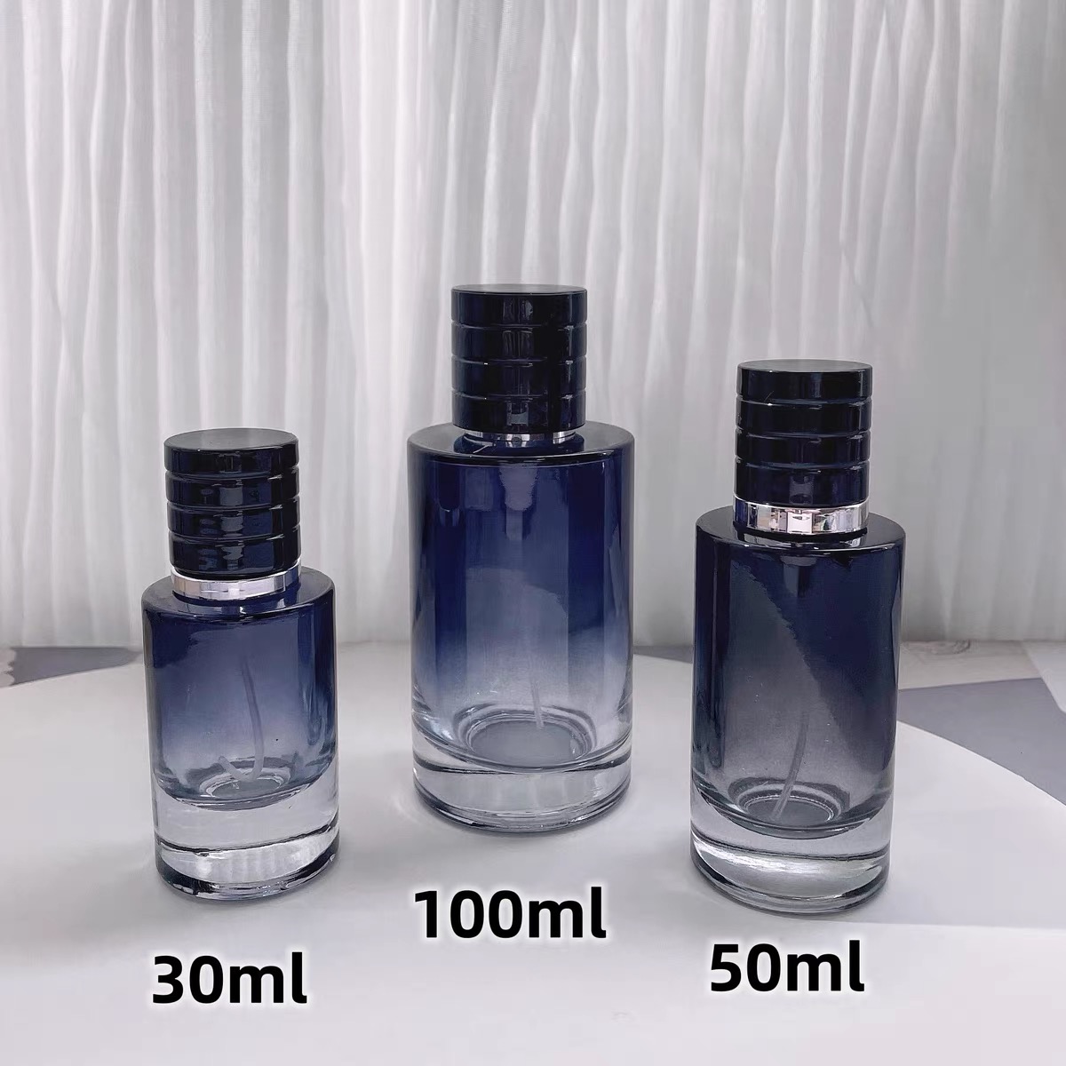Luxury Gradient Color Vodka Perfume Glass Bottle with Pump Spray 10ml 50ml 60ml 100ml