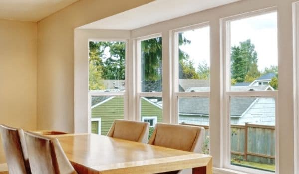 Vertical Sliding UPVC Double Hung Windows Clear Tempered Glass