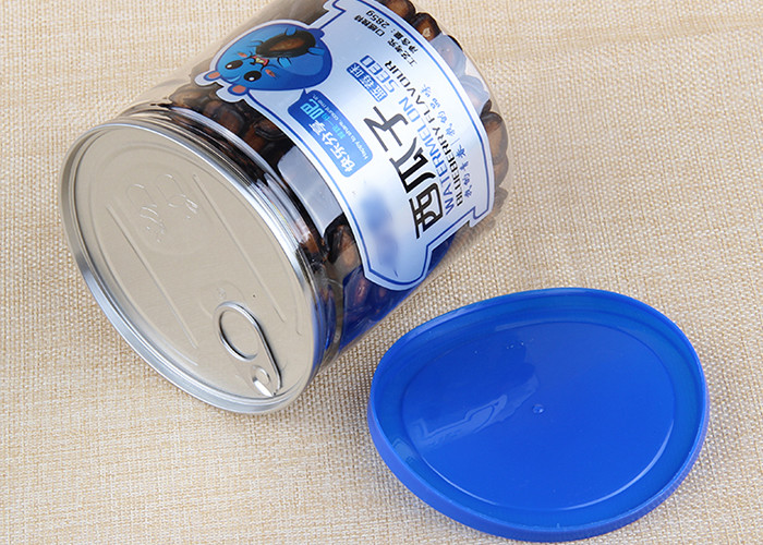83mm Aluminium Silver Safe Easy Open Lid for Plastic Cans , Easy Open Ends