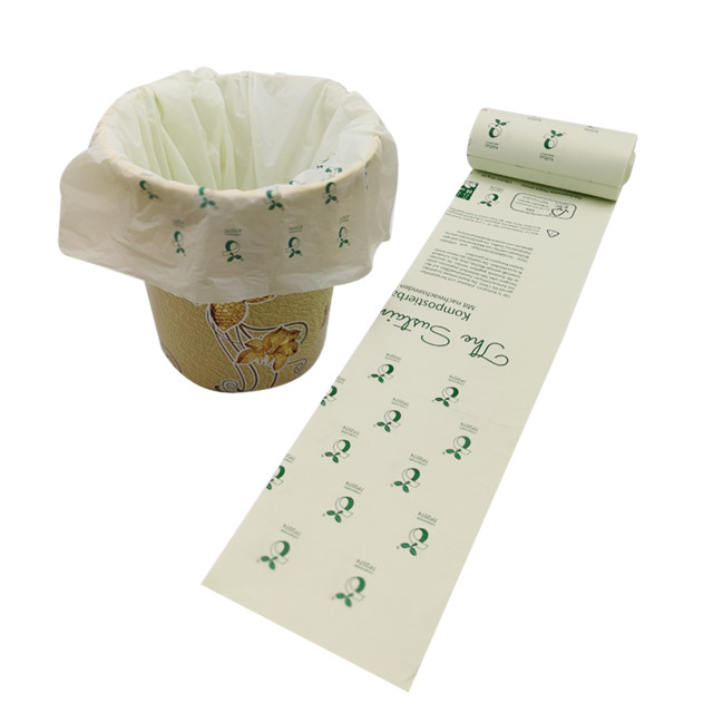 30L Large Biodegradable Garbage Bags With Drawstring Cornstarch Based