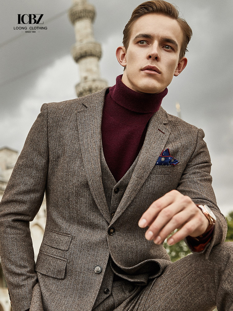V-neck Collar Men's Blazer The Ultimate Choice for Spring and Autumn by Sidiou Group