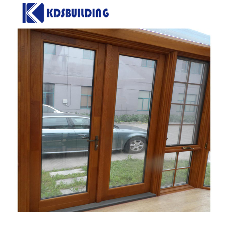 KDSBuilding Hand Held Wooden Glass Wood Hand Crank Window Solid Wooden Window Frame