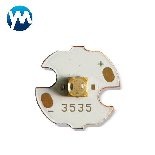 UV LED SMD 3W LED Quarz Chip 16mm Copper Plate For UV LED Curing
