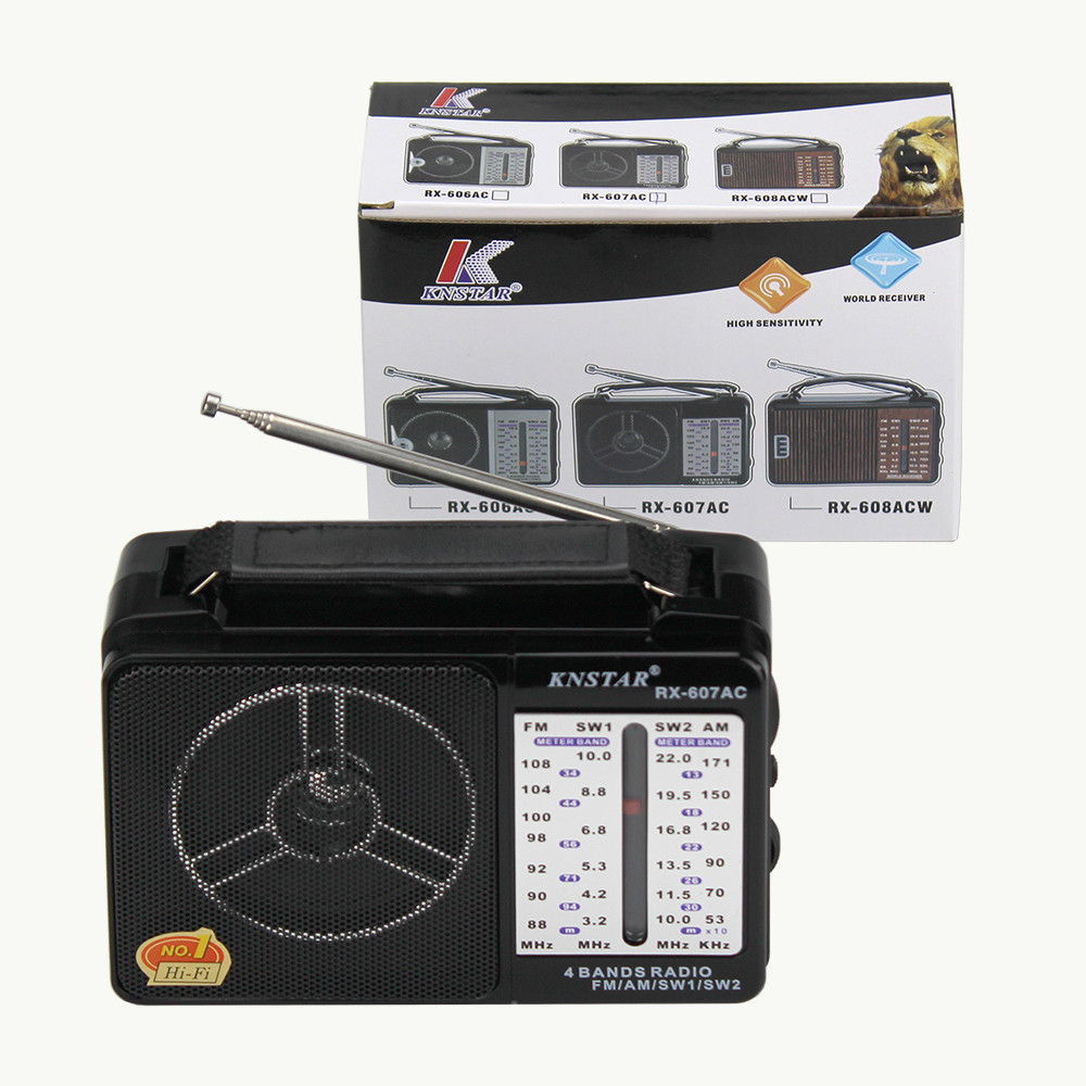 Portable AM/FM Radio with Built In Speaker for Outdoor Use