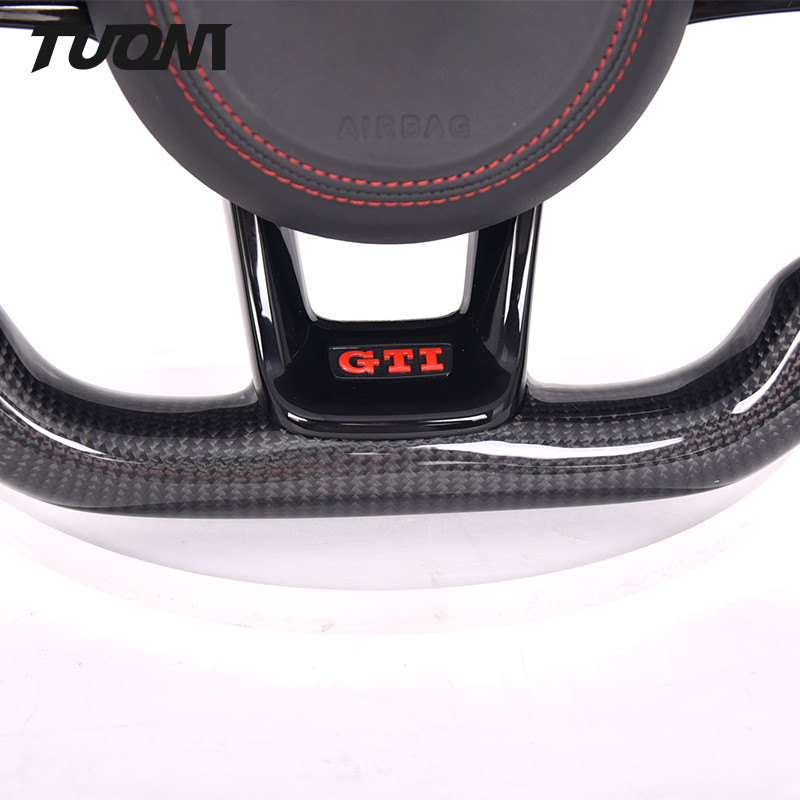 2022 Sport Stitching Volkswagen Carbon Fiber Steering Wheel Alcantara 350mm