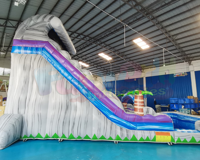 Multi Color 0.55mm PVC Outdoor Inflatable Water Slides