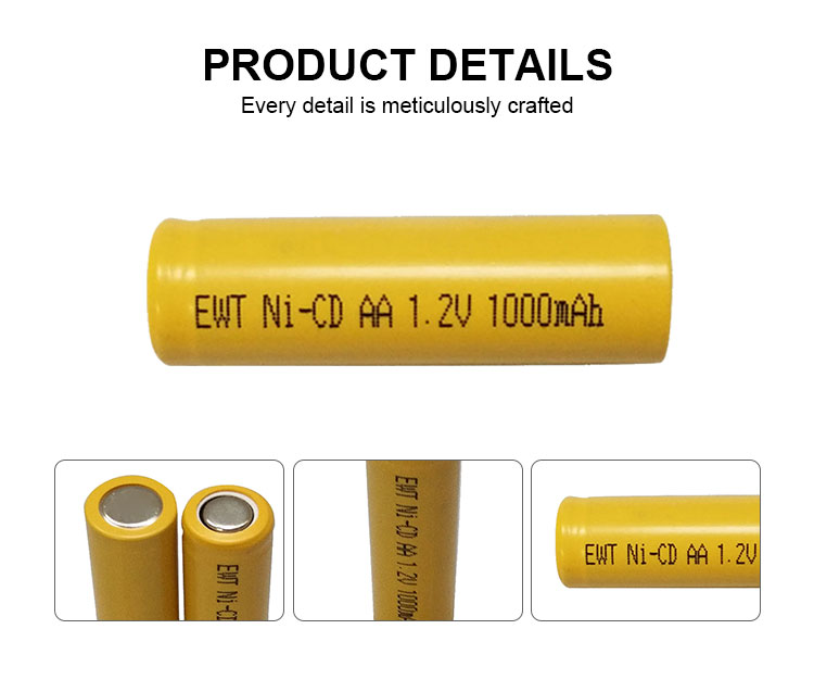 Customized Nickel Cadmium Battery 1300mAh NiCd Rechargeable Battery Pack