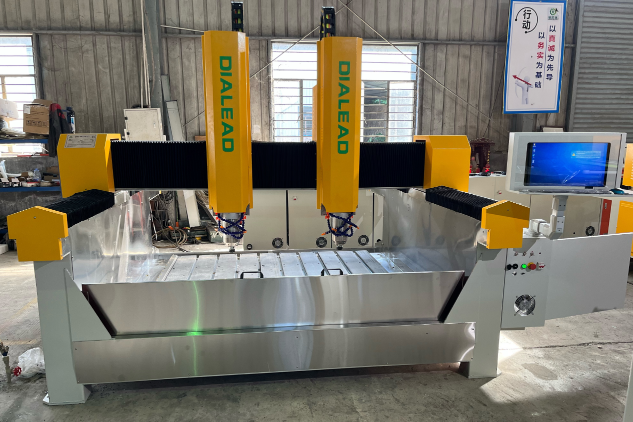 Multi Head 2 Head CNC Stone Carving Machine For Marble Granite Engraving And Carving