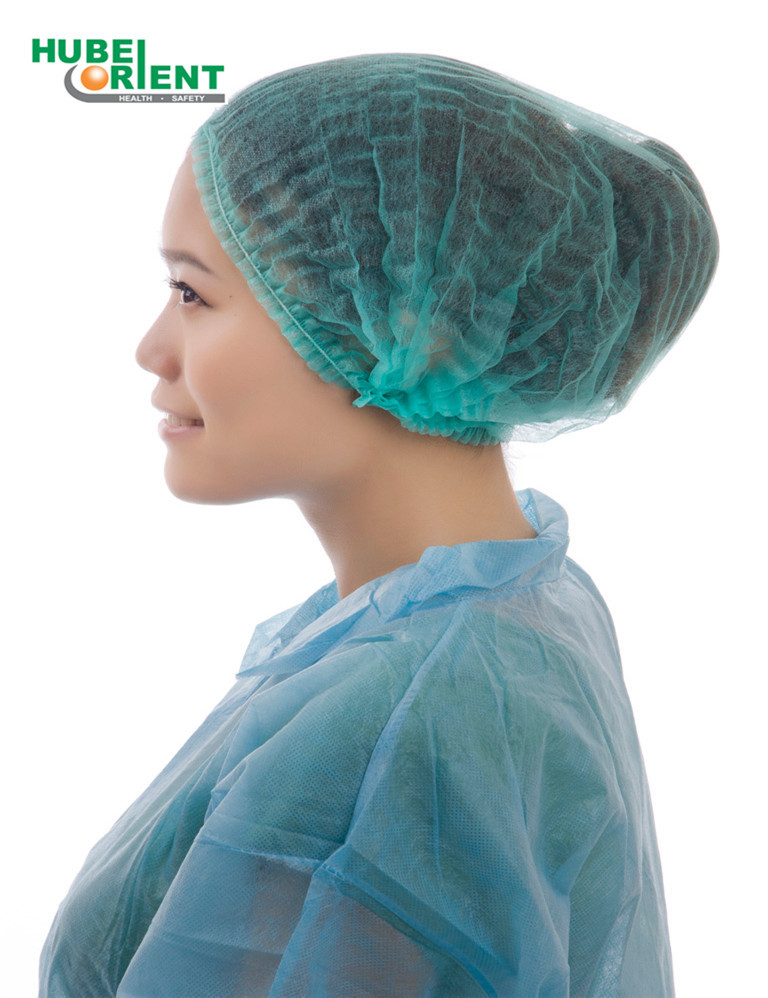 Economical-Friendly Non-Woven Disposable Mob Cap With Double Elastic For Prvent Dust