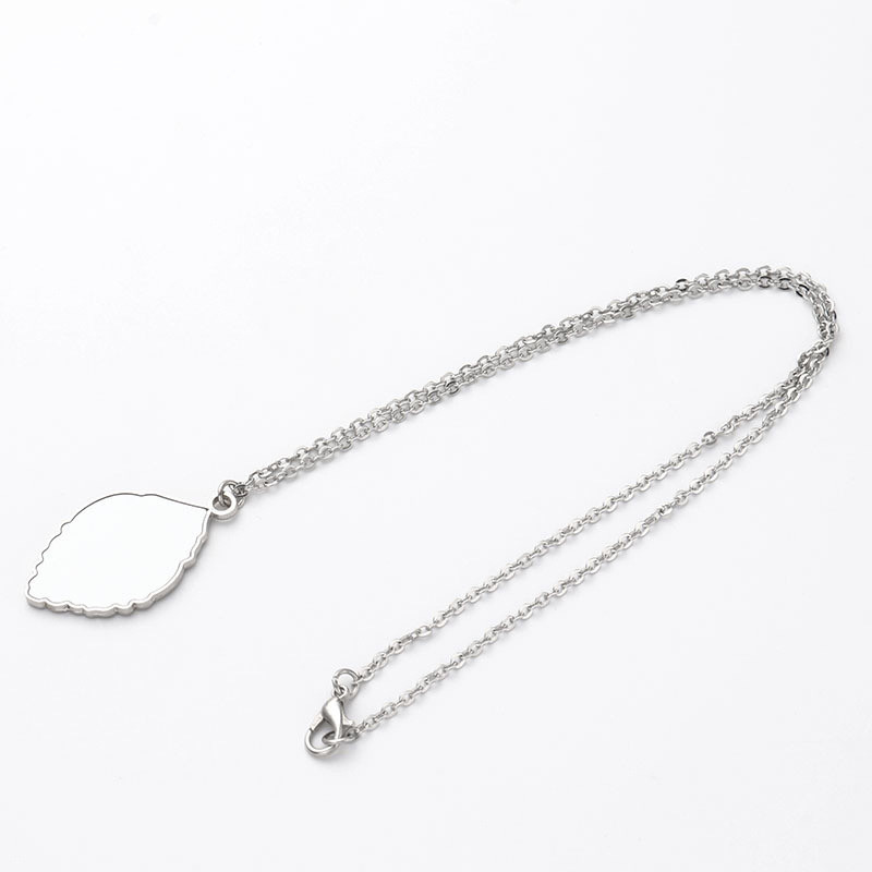 Flat Chain Necklace Sublimation Couple Pendant Necklace Jewelry