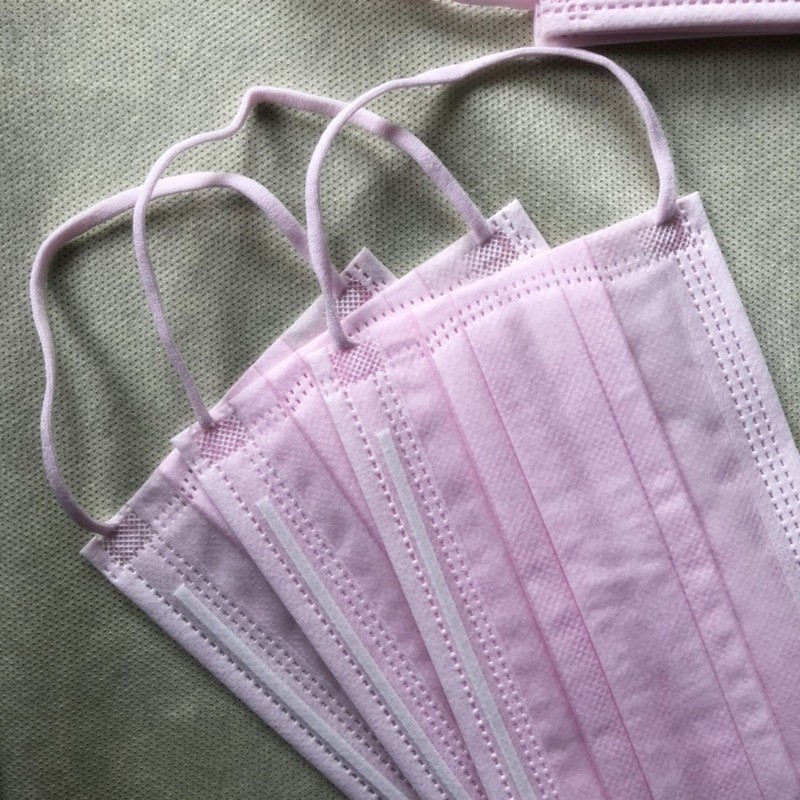 Single Use 3 Ply Disposable Face Mask Non Woven Medical for Pollution Protective