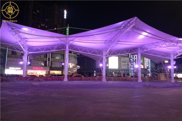 Mall Atriums Tensile Membrane Canopy Waterproof Tensile Membrane Fabric