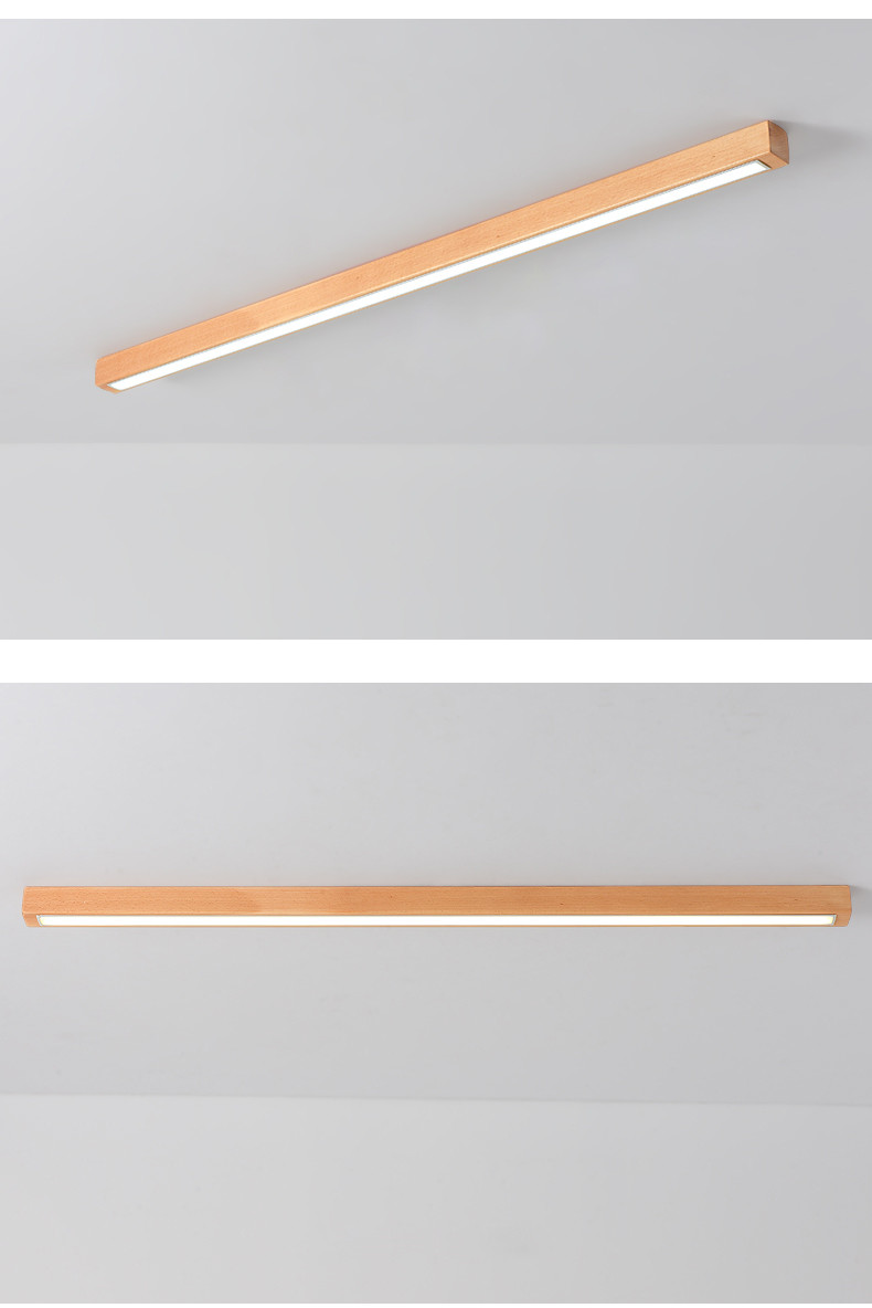 Long ceiling ceiling light porch wooden lamp aisle corridor wall hanging line log led lights（WH-WA-47)