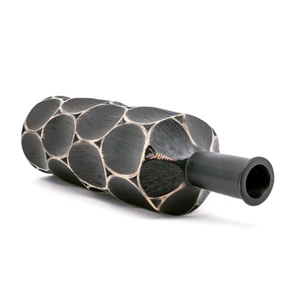 High quality creative bottle shape black luxury Polyresin vase for party table decor
