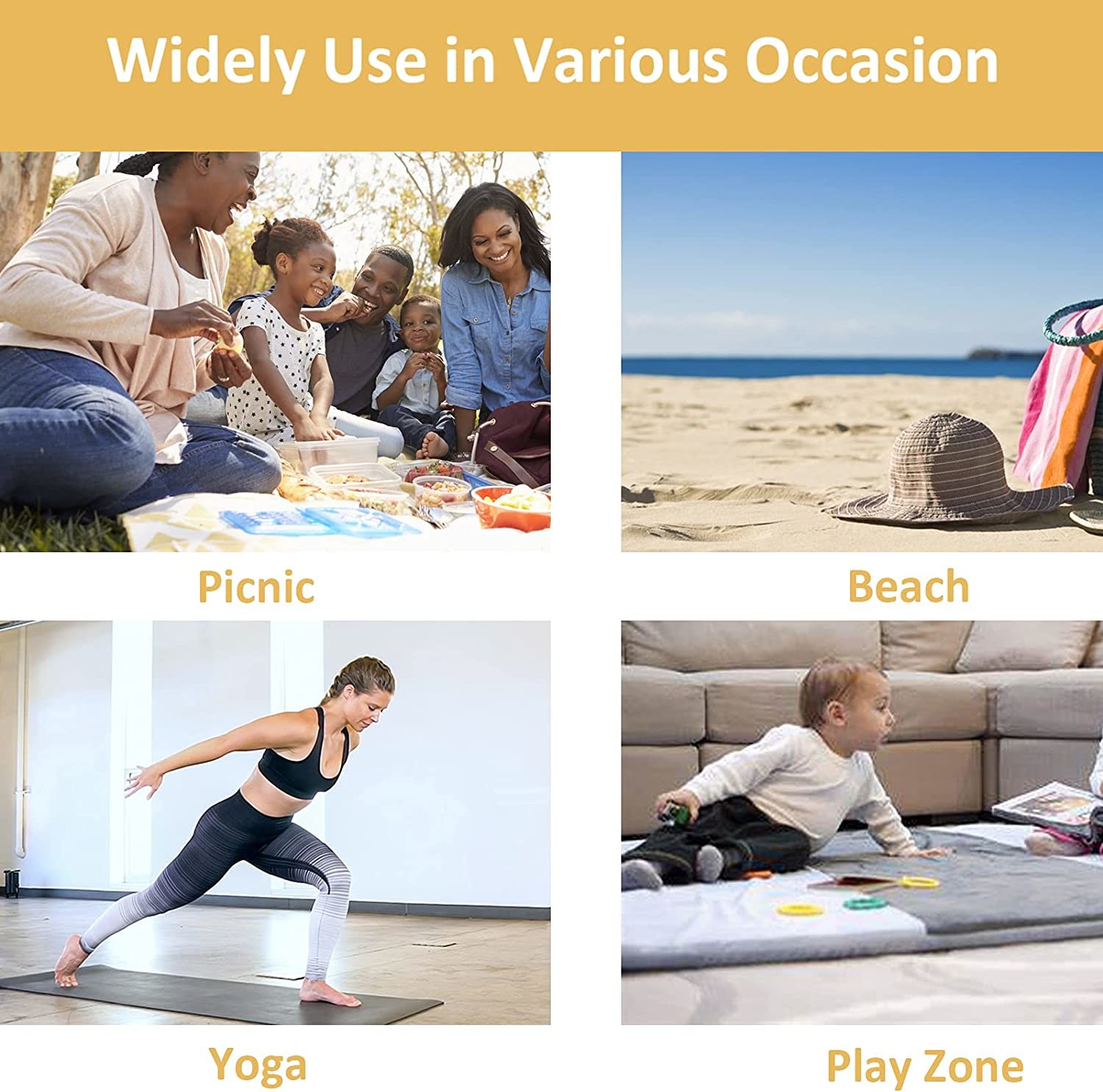 Foldable Water Resistance Sand Mat Picnic Blanket For Beach Camping Hiking Travel