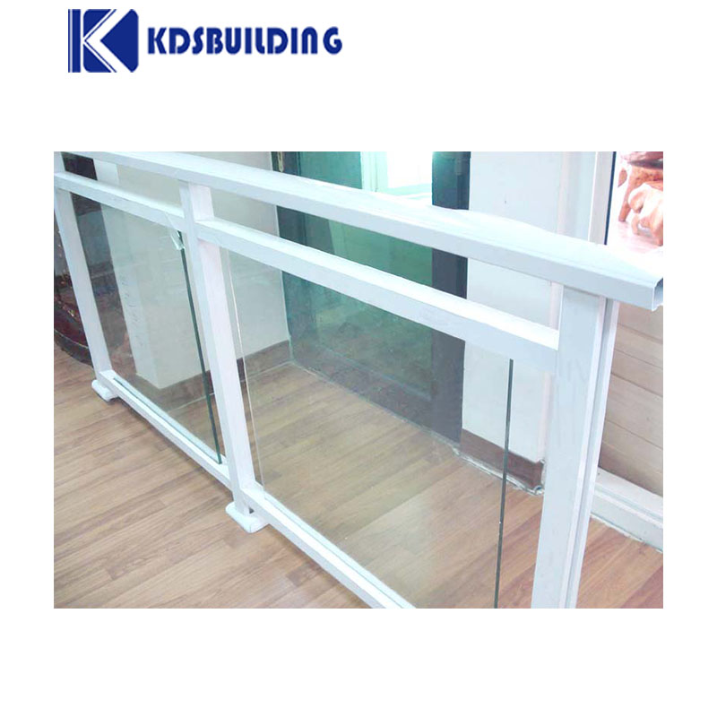 Metal Building Balcony Railing Tempered Double Glazed Aluminium Iron Baluster