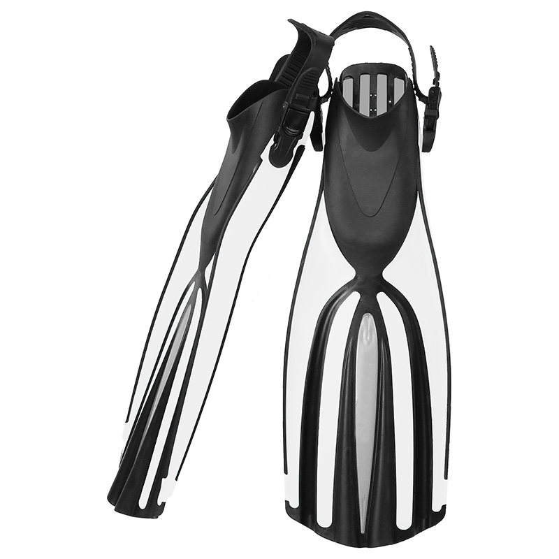 TPR PP Long Blade Scuba Diver Flipper Full Foot Fins For Flex Freediving Spearfishing