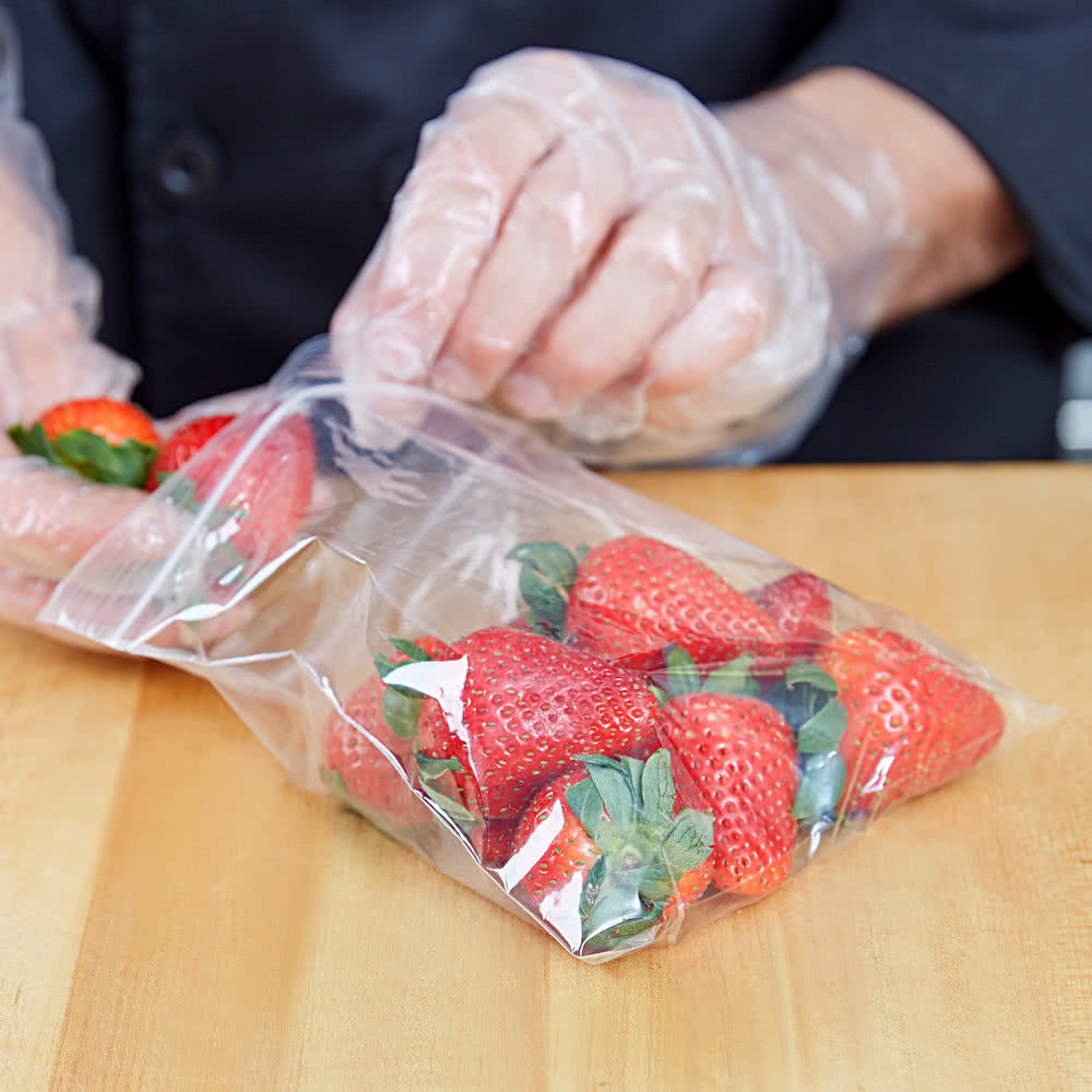 6" X 6" Seal Top Plastic Bags , Clear Colour​ Custom Printed Plastic Food Bags