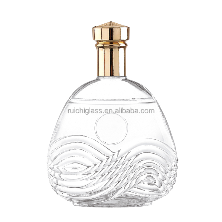Glass Beverages Tequila Rum Brandy Vodka Whiskey Gin Bottles made of Super Flint Glass
