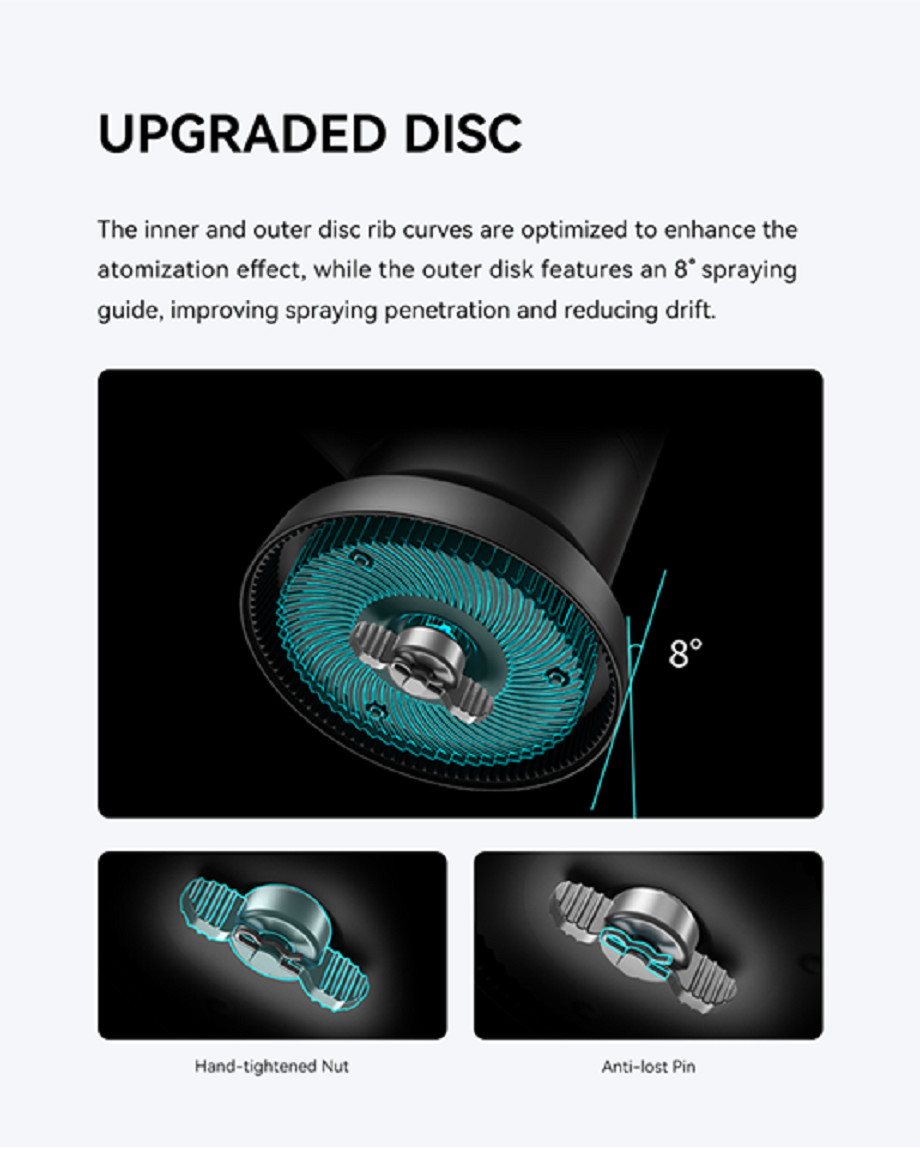 Agricultural Drone Centrifugal Nozzle with 10L/min Flow Rate, Detachable Valve, and Enhanced Cooling System for Precise Pesticide