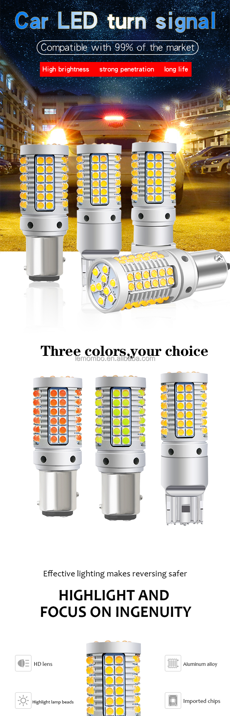 23w Canbus 1156 3030 69smd Car Turn Signal Lights P21w Ba15s 1156 High Brightness