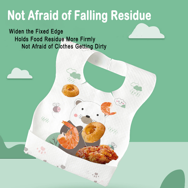 Organic Cotton Baby Waterproof Feeding Bib in a Comprehensive Assortment of Colors