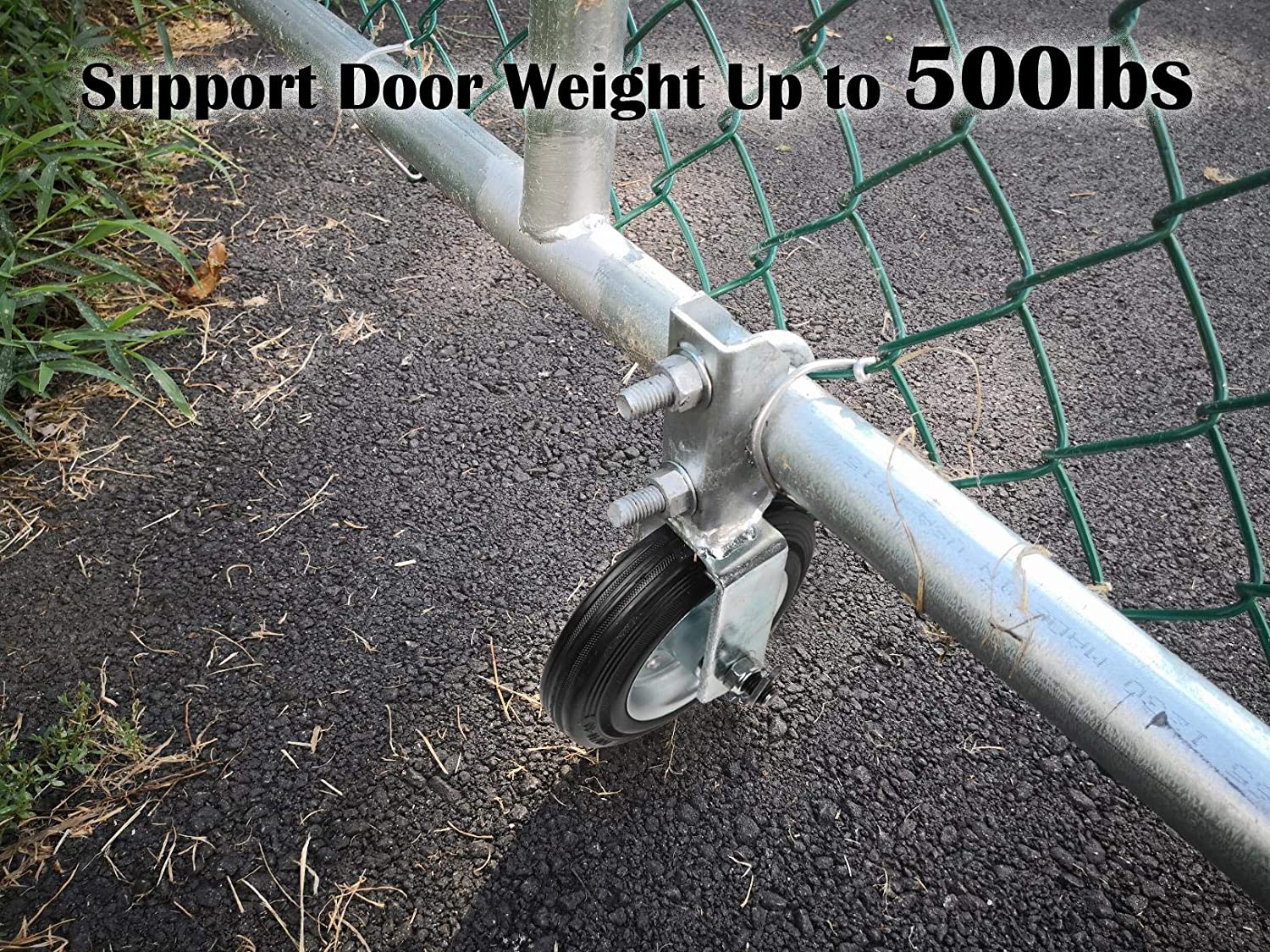 220lbs Carbon Steel Rolling Gate Wheel Carrier For Chain Link Fence Sliding Gates