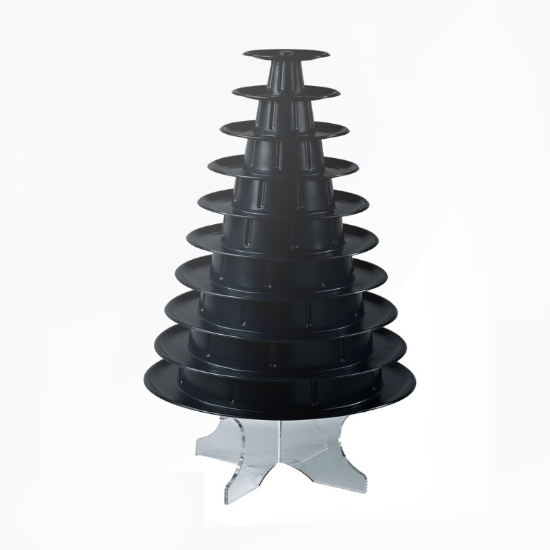 OEM Clamshell 4 Tier Macaron Tower Display Stand For Cake Decoration