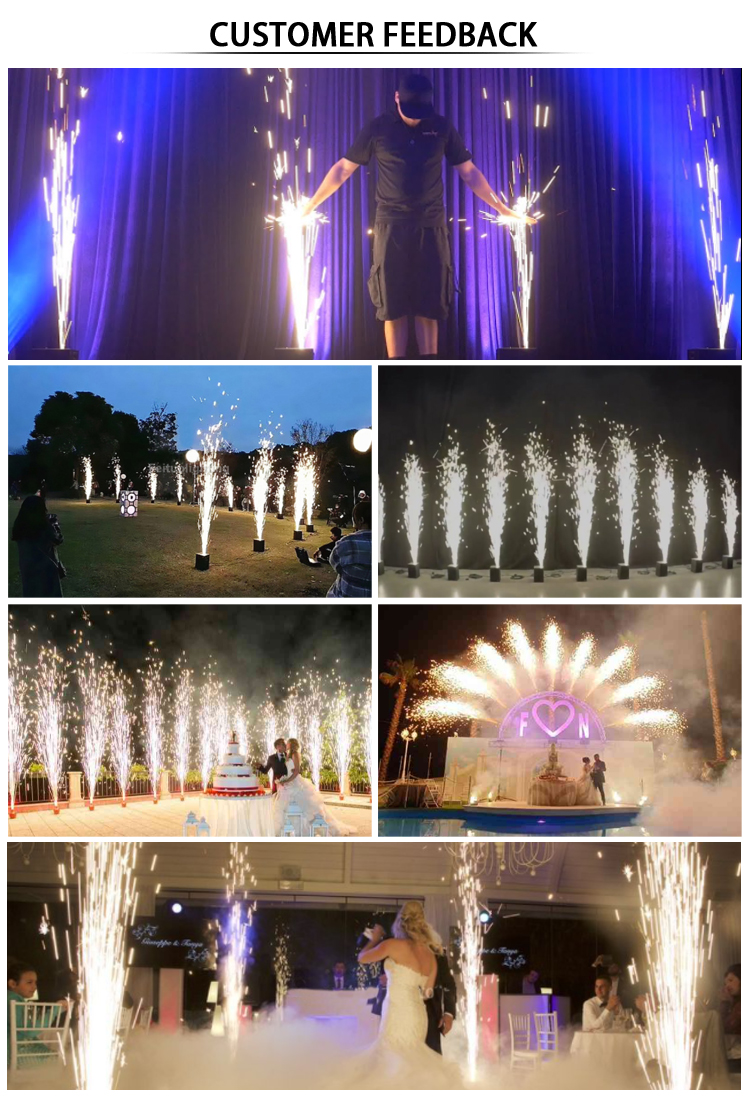 600W Wedding Effect Electronic Fountain Cold Spark Machine With Road Case